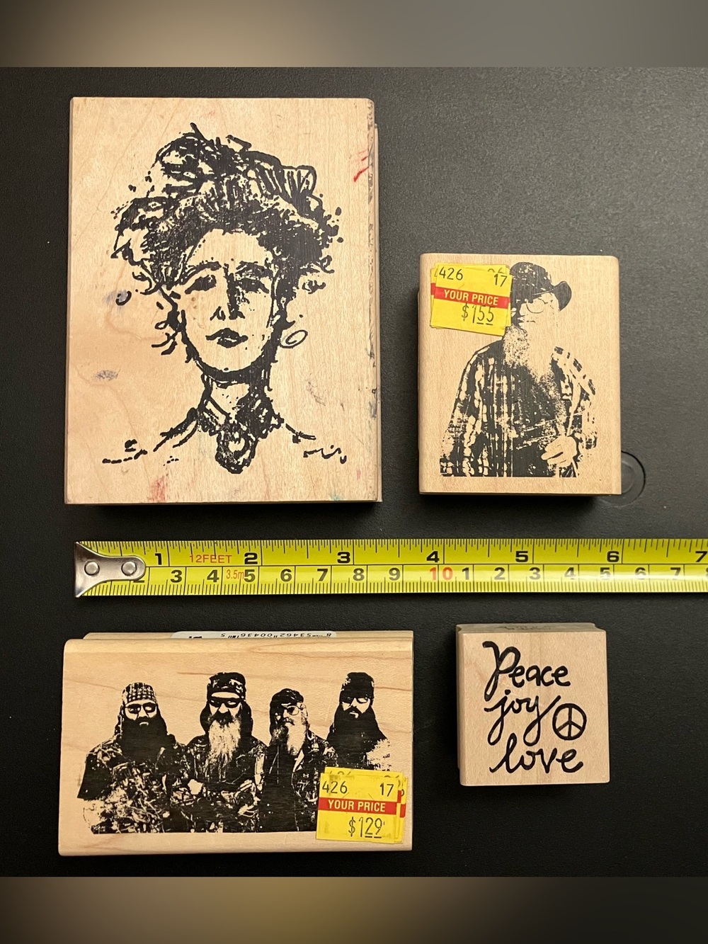 Wooden Home Art Stamp Set - Natural Wood Finish